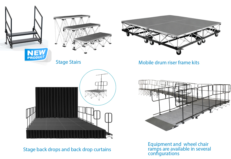 Guard Rails For Portable Performance Stages By National Public Seating