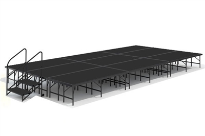 12' x 24' Poly Finished Dual Height Economy Executive Stage Kit