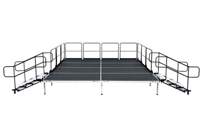 12' X 8' Fast Pro Elite Series Stage Kit - Height Adjustable 18" to 28" high
