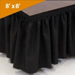 8' Wide, 8"  Long Black Stage Skirt