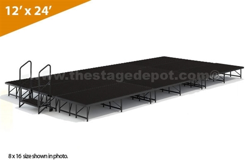 12' x 24' - 16" Single Height Stage Kit ( Poly Finish )