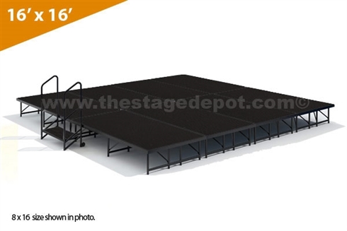 16' x 16' - 8" Single Height Stage Kit ( Poly Finish )