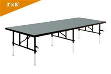 Folding Stages Transfold Stage/Seated Riser 3' x 8' (Polypropylene Finish)