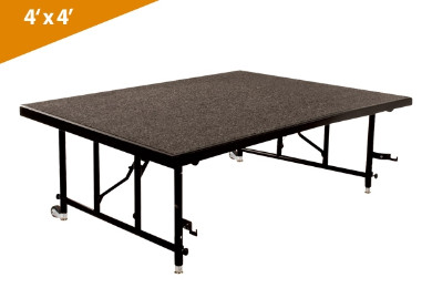 Folding Stages Transfold Stage/Seated Riser 4' x 4' (Carpet Finish)