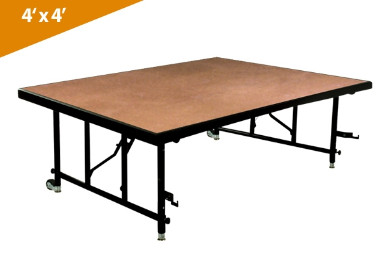 Folding Stages Transfold Stage/Seated Riser 4' x 4' (Hardboard Finish)
