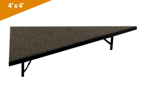Folding Stages Triangle Transfold Stage/Seated Riser 4' x 4' (Carpet Finish)