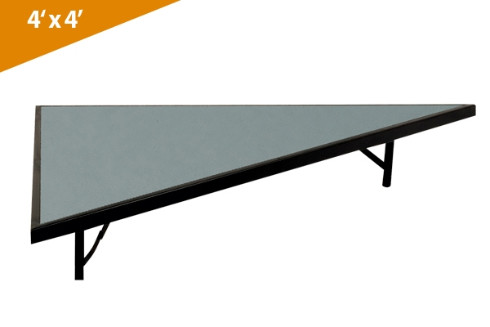 Folding Stages Triangle Transfold Stage/Seated Riser 4' x 4' (Polypropylene Finish)