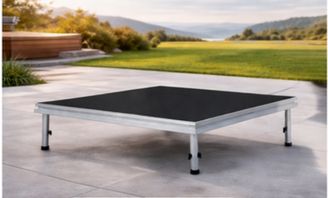 Ez-Lock stage set up on flat ground