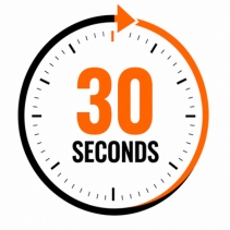 30 second setup clock graphic