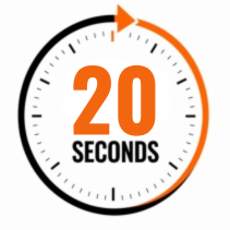 20 second setup clock graphic