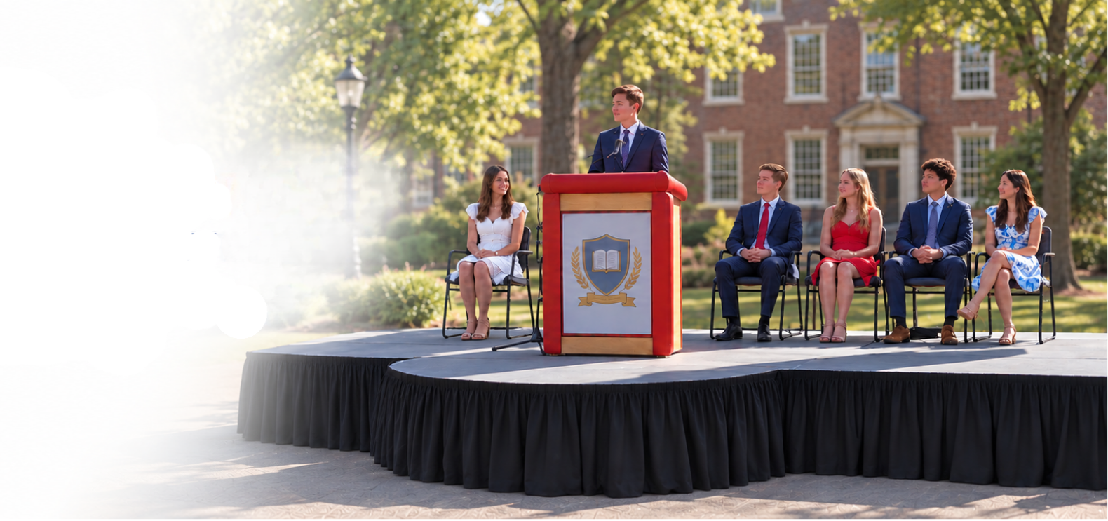 Portable Stage at graduation ceremony