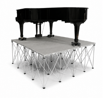 Grand piano on an Easy-Lite IntelliStage portable stage
