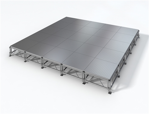 20' x 20' ALL-TERRAIN HEIGHT ADJUSTABLE STAGE SYSTEM (ADJUST TO 24
