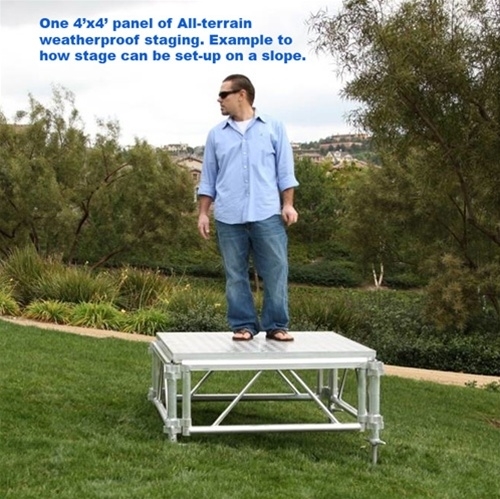 8' x 8' All-Terrain Height-Adjustable Stage System | The Stage Depot