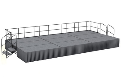 12' x 24' Carpet Finished Dual Height Executive Stage Kit