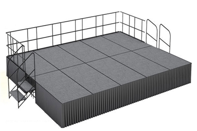 16' x 20' Carpet Finished Dual Height Executive Stage Kit