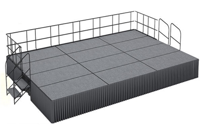 16' x 24' Carpet Finished Dual Height Executive Stage Kit
