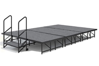 12' x 8' Carpet Finished Dual Height Economy Executive Stage Kit