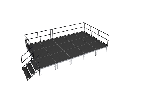 12' x 20' Ez-Lock Adjustable Portable Stage Kit | The Stage Depot
