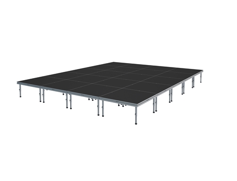 16' x 20' EZ-Lock Portable Stage Kit - Hexa Finish | The Stage Depot
