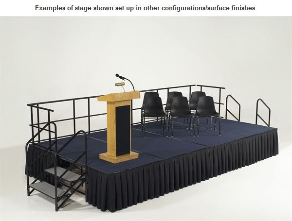 12' x 16' Economy Executive Portable Stage Kit | The Stage Depot