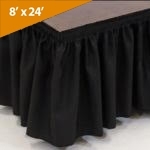 8' Wide, 24"  Long Black Stage Skirt