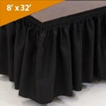 8' Wide, 32"  Long Black Stage Skirt