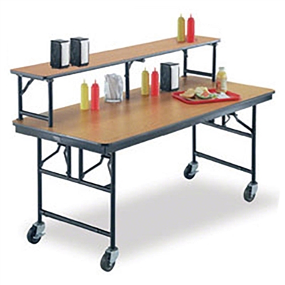 Midwest Folding 30"x72" Mobile Buffet/Bar Table, Laminate Surface