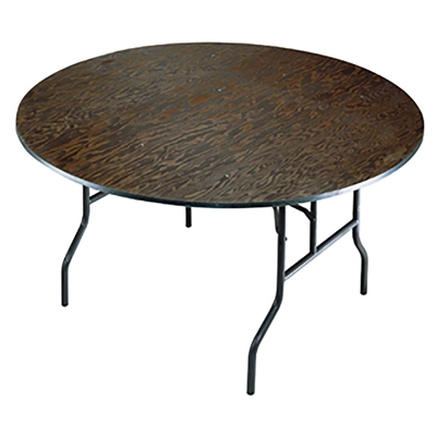 Midwest Folding 54" Round Folding Table, Plywood Surface