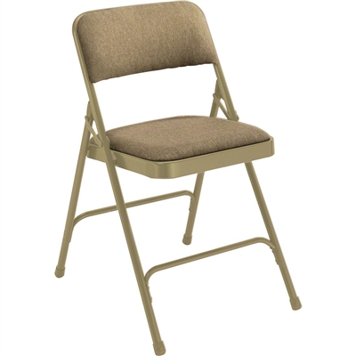 National Public Seating 2201 Fabric Premium Folding Chair, Cafe Beige