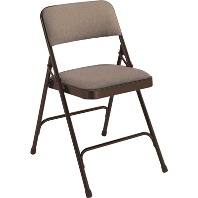 National Public Seating 2207 Fabric Premium Folding Chair, Russet Walnut