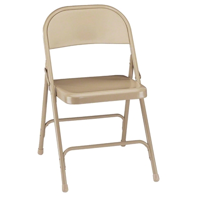 National Public Seating 51 Standard All-Steel Folding Chair, Beige