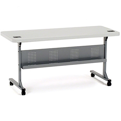 National Public Seating BPFT-2460 24"x60" Flip-N-Store Table, Speckled Grey