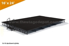 16' x 24' 16" High, Single Height Stage Kit (Poly Finish)