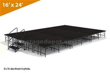 16' x 24' 24" High, Single Height Stage Kit (Poly Finish)