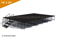 16' x 24' 32" High, Single Height Stage Kit (Poly Finish)