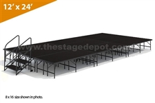 12' x 24' - 24" Single Height Stage Kit ( Poly Finish )