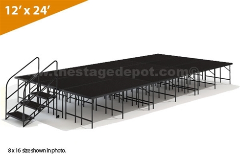 12' x 24' - 32" Single Height Stage Kit ( Poly Finish )