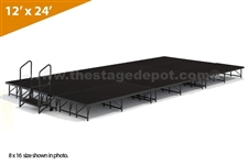 12' x 24' - 8" Single Height Stage Kit ( Poly Finish )