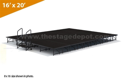 16' x 20' - 8" Single Height Stage Kit ( Poly Finish )