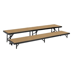 192 Square Foot ( 12 Ft X 16 Ft) Guardrail Stage Kit With Steps And Stage Skirt – 32” High