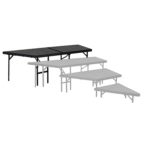 National Public Seating Seated Riser Stage Pie Tier, 32" Tall (48" Deep)