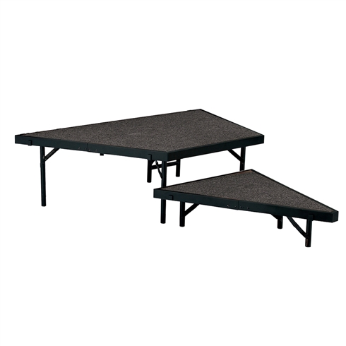 National Public Seating 2-Tier Seated Riser Stage Pie Section, Hardboard (36" Deep Tiers)
