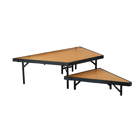 National Public Seating 2-Tier Seated Riser Stage Pie Section, Hardboard (36" Deep Tiers)
