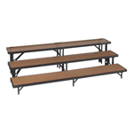 3 level Straight Standing Choral Risers(Hardboard finish)