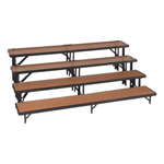 4 level Straight Standing Choral Risers(Hardboard finish)