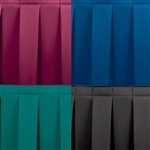 Folding Stages Box Pleated Stage Skirt for Regular stages/Risers