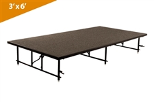 Folding Stages Transfold Stage/Seated Riser 3' x 6' (Carpet Finish)