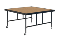 Dual Height 4'x 4' Easy Roll  Height Adjustable staging ( Hardboard Finish)