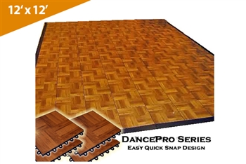 DancePro Modular, Portable Wooden Dance Floor ( 12' x 12' )
